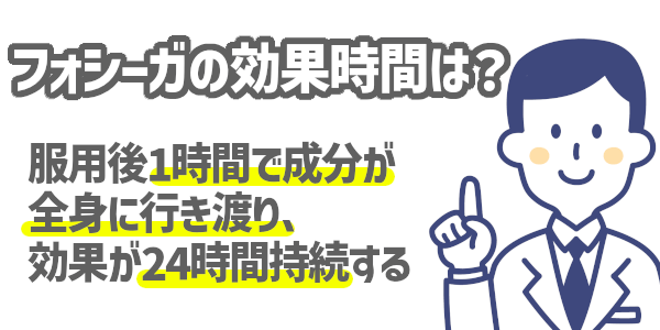 フォシーガの効果時間は？服用後1時間で成分が全身に行き渡り、効果が24時間持続する