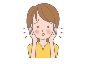 副作用を心配する女性"