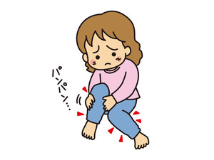 足がむくむ女性