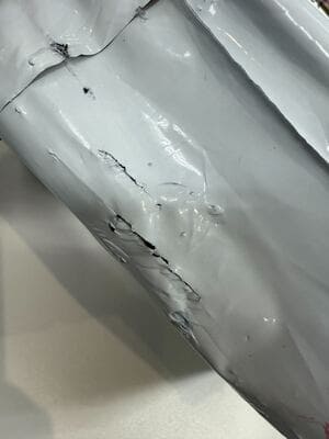 袋バージョンの梱包破損部分1