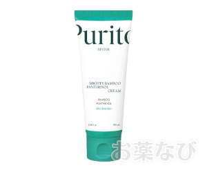 マイティバンブーパンテノールクリーム（PURITO）の商品画像。チューブタイプの保湿クリームで、シンプルなパッケージデザインが特徴