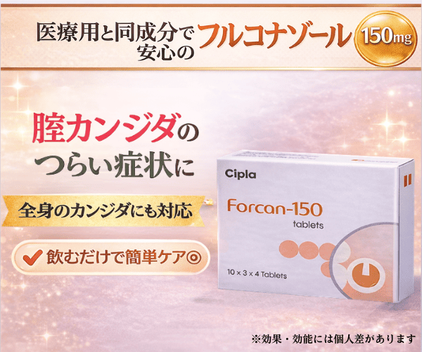 フルコナゾール150mg配合｜カンジダ治療薬（膣・全身対応）