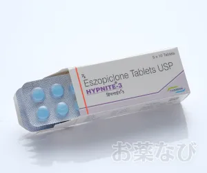 ハイプナイト3mg(エスゾピクロン)錠剤とパッケージ画像