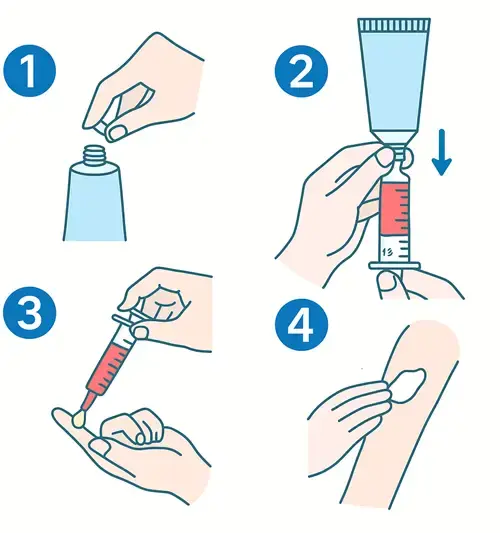 アンドロフォルテクリーム5%の使用手順